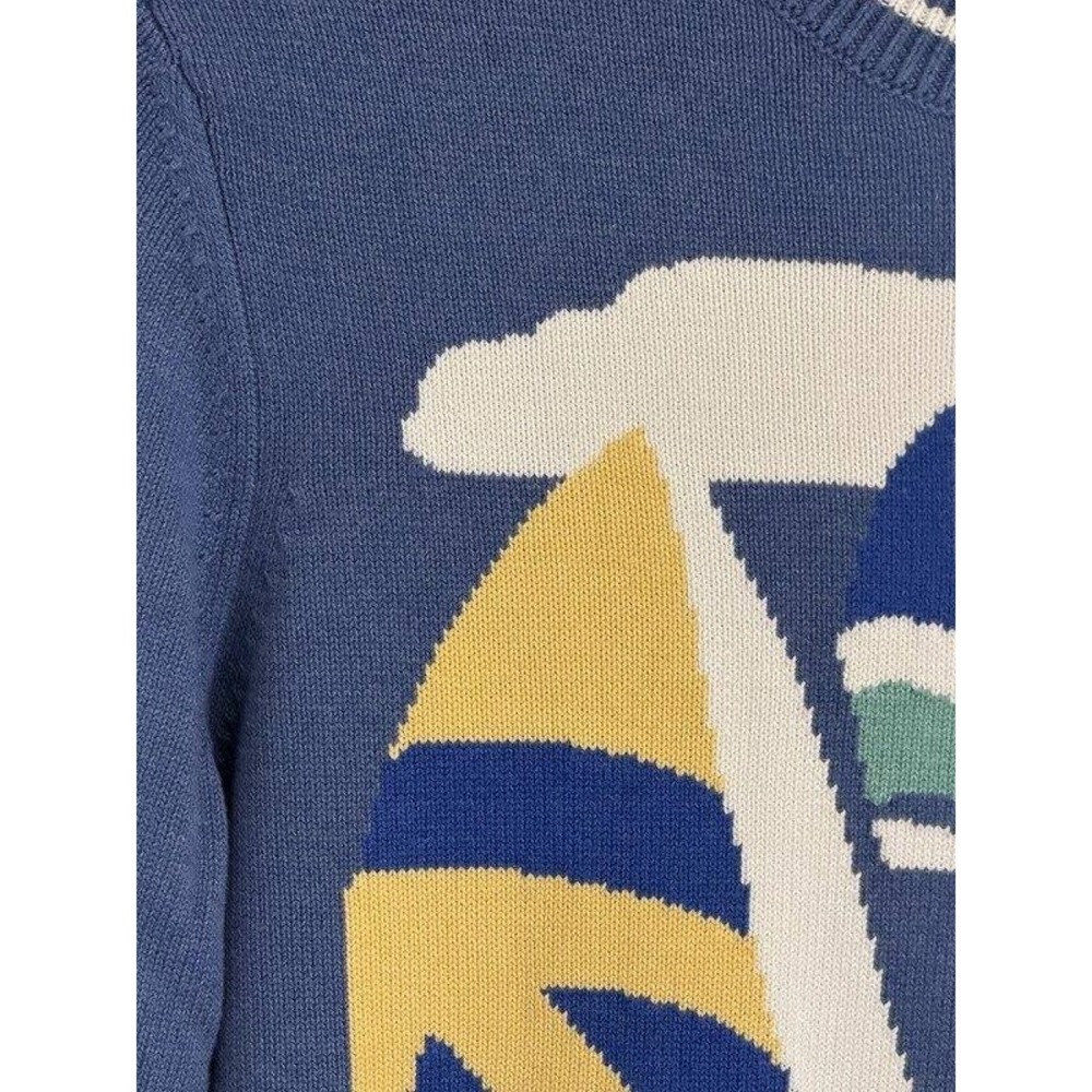 Brooks Brothers Supima Collection Mens Light Blue Sweater Sailboat New XXL - Picture 2 of 13